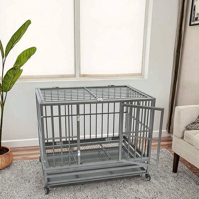 トップトップチューブメタルドッグケージを開きます トップトップチューブメタルドッグケージを開きます