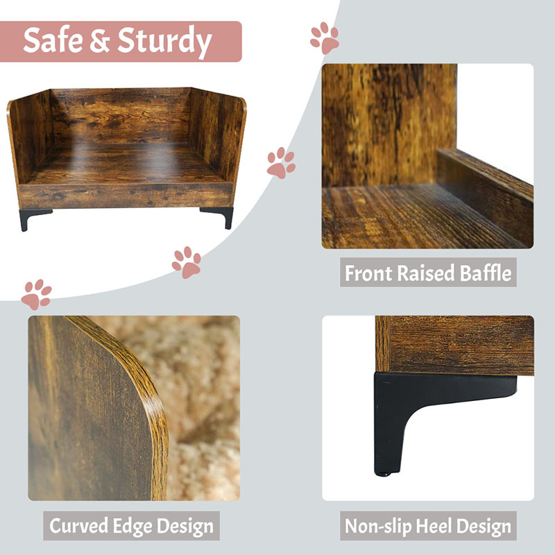 フレーム付きのモダンな屋内木材の高架犬のベッド フレーム付きのモダンな屋内木材の高架犬のベッド