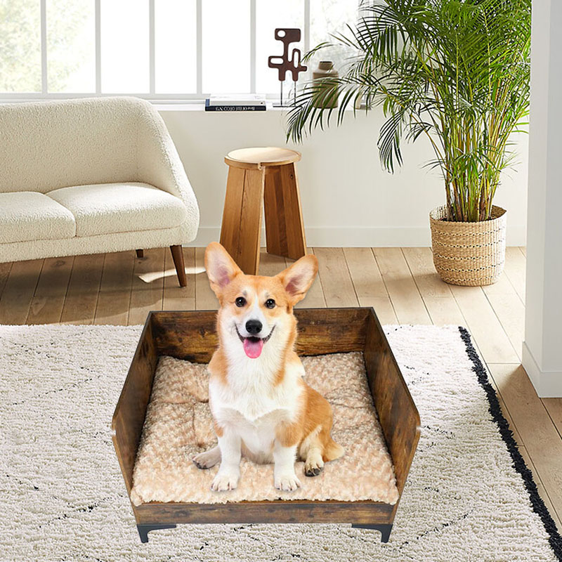 フレーム付きのモダンな屋内木材の高架犬のベッド フレーム付きのモダンな屋内木材の高架犬のベッド