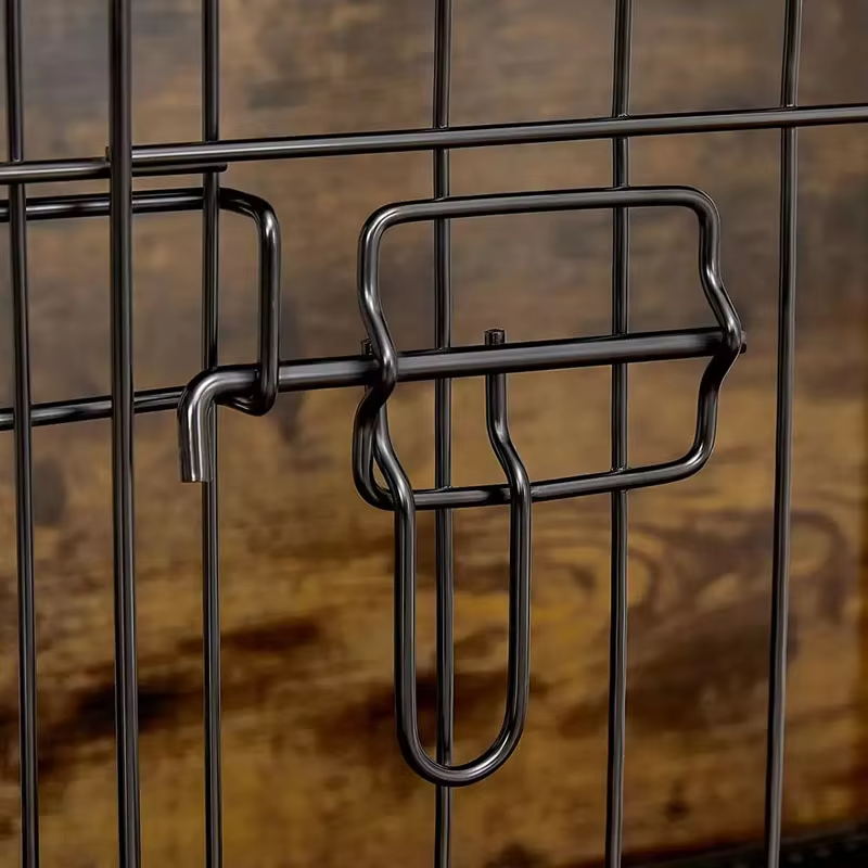 素朴な茶色の屋内木製家具スタイルの犬のケージ 素朴な茶色の屋内木製家具スタイルの犬のケージ