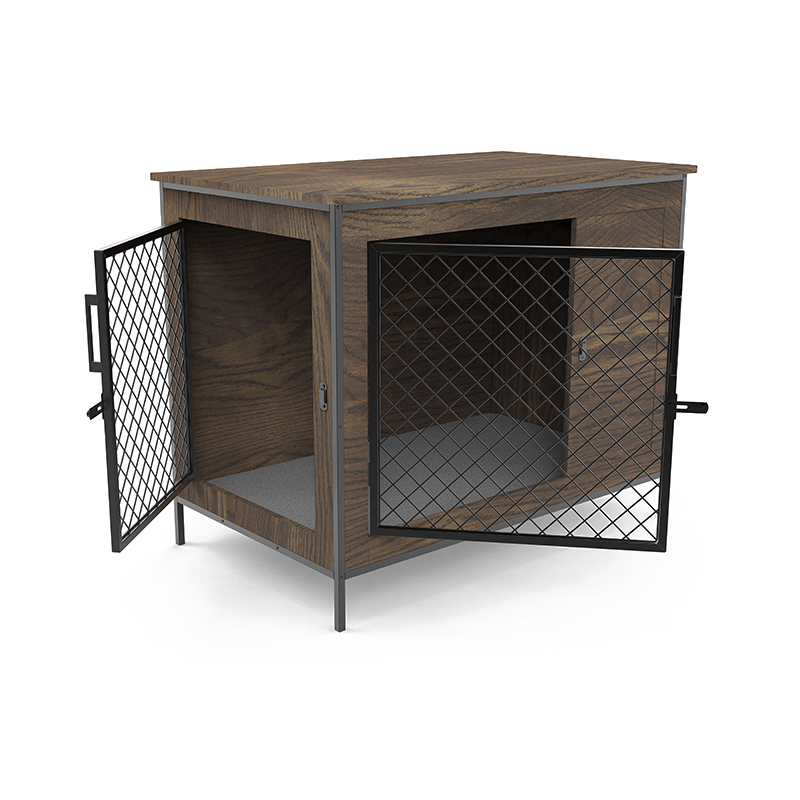 屋内犬の木枠エンドテーブル木製家具スタイルの犬ケージ 屋内犬の木枠エンドテーブル木製家具スタイルの犬ケージ