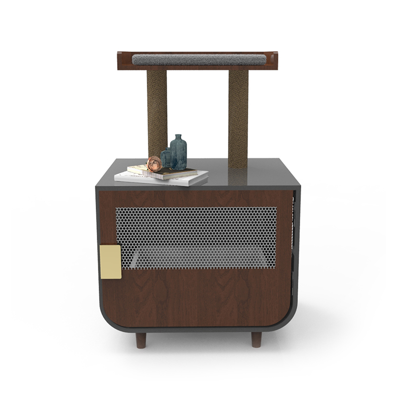 リターキャビネット付きの木製の隠された洗面所家具猫ケージ