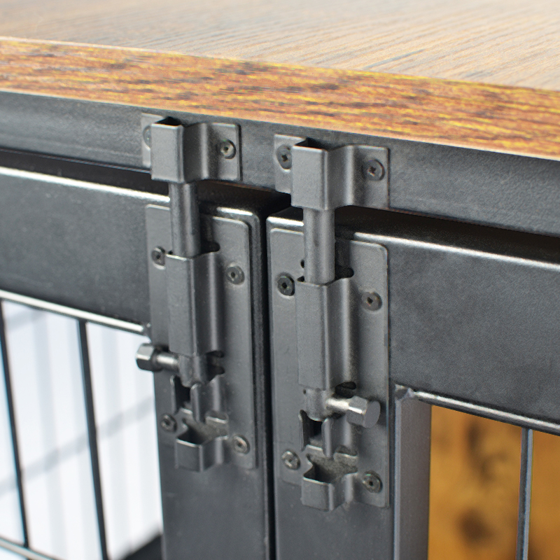 車輪付きの木製家具スタイルの犬のケージ 車輪付きの木製家具スタイルの犬のケージ