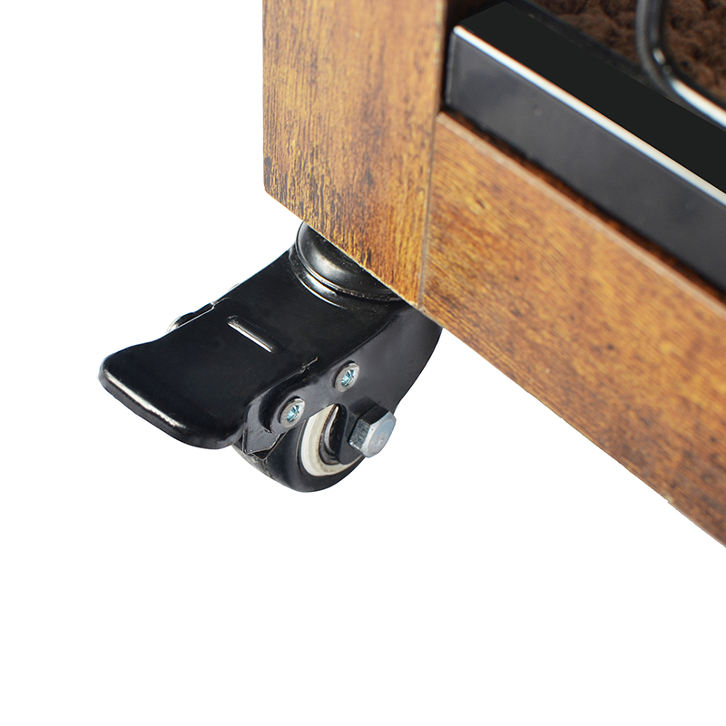 クッションとホイールのある屋内木製家具スタイルの犬のケージ クッションとホイールのある屋内木製家具スタイルの犬のケージ