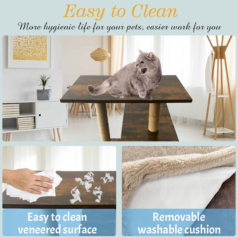 木製タワーキャットハウスサイザルスクラッチポスト猫の木の登山フレーム 木製タワーキャットハウスサイザルスクラッチポスト猫の木の登山フレーム