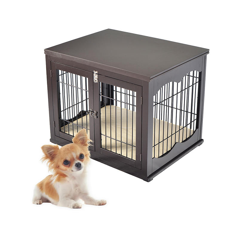 屋内の大きな木製家具スタイルの犬のケージ 屋内の大きな木製家具スタイルの犬のケージ