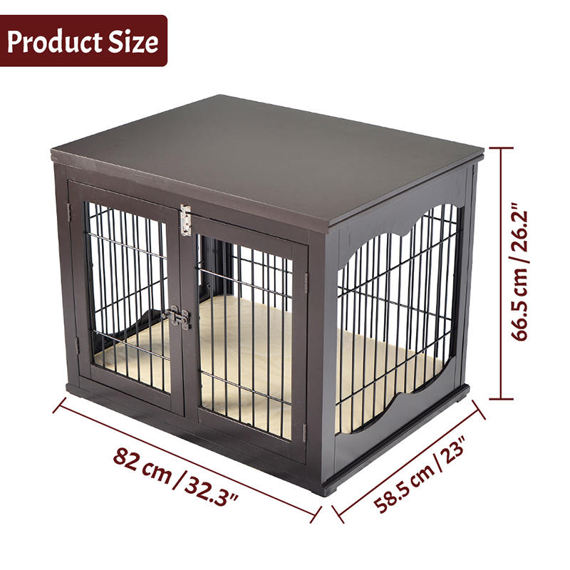 屋内の大きな木製家具スタイルの犬のケージ 屋内の大きな木製家具スタイルの犬のケージ