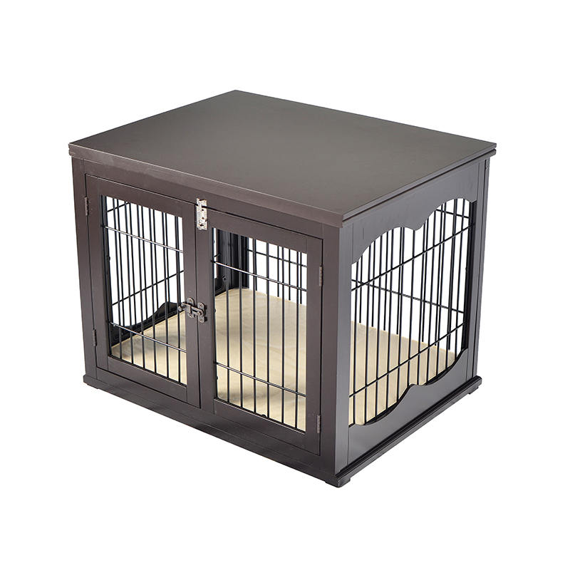 屋内の大きな木製家具スタイルの犬のケージ 屋内の大きな木製家具スタイルの犬のケージ