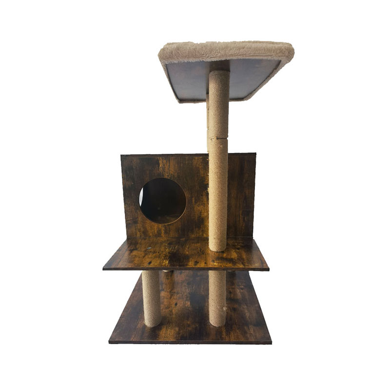 木製タワーキャットハウスサイザルスクラッチポスト猫の木の登山フレーム