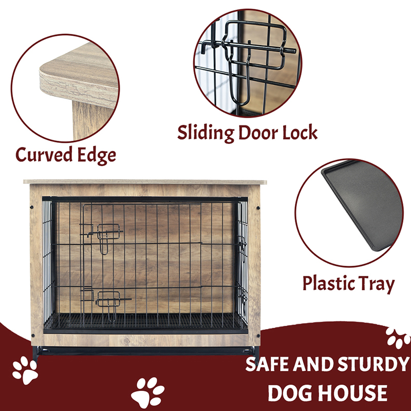 アイボリー屋内大型木製家具スタイルの金属犬の木枠 アイボリー屋内大型木製家具スタイルの金属犬の木枠