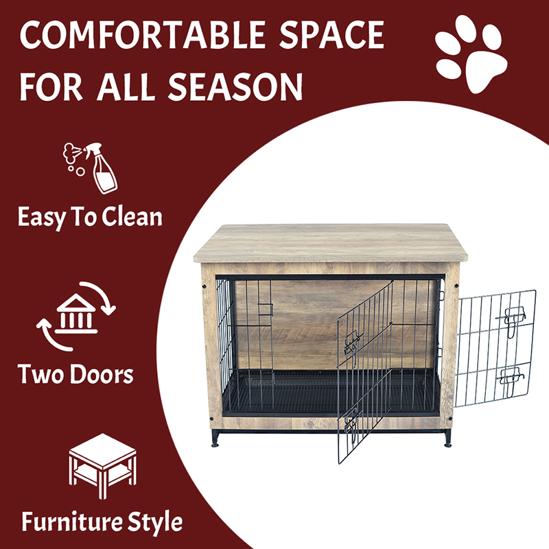 アイボリー屋内大型木製家具スタイルの金属犬の木枠 アイボリー屋内大型木製家具スタイルの金属犬の木枠