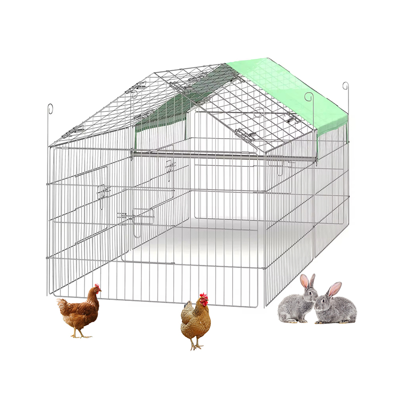 UVカバー付きの屋外折りたたみ式鶏肉フェンスワイヤーチキンコープ UVカバー付きの屋外折りたたみ式鶏肉フェンスワイヤーチキンコープ