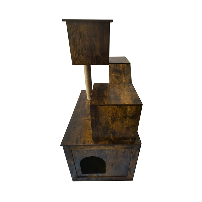 木製の猫の塔屋内猫の木の登山フレームとゴミ箱 木製の猫の塔屋内猫の木の登山フレームとゴミ箱