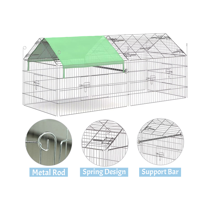 UVカバー付きの屋外折りたたみ式鶏肉フェンスワイヤーチキンコープ UVカバー付きの屋外折りたたみ式鶏肉フェンスワイヤーチキンコープ