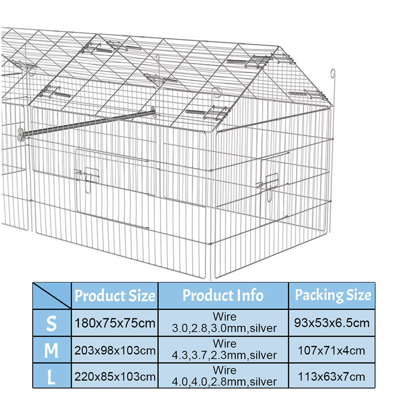 UVカバー付きの屋外折りたたみ式鶏肉フェンスワイヤーチキンコープ UVカバー付きの屋外折りたたみ式鶏肉フェンスワイヤーチキンコープ