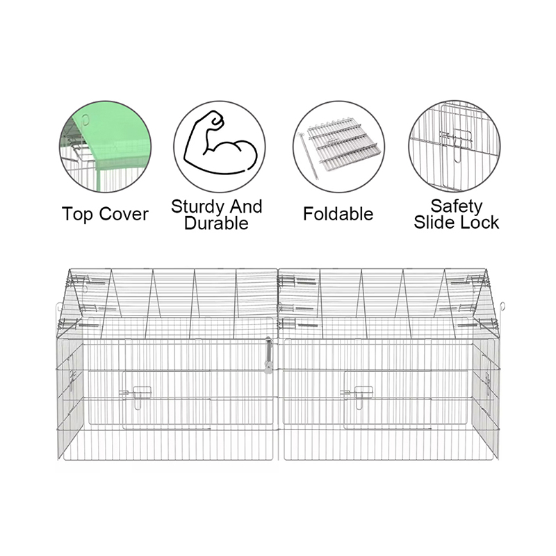 UVカバー付きの屋外折りたたみ式鶏肉フェンスワイヤーチキンコープ UVカバー付きの屋外折りたたみ式鶏肉フェンスワイヤーチキンコープ
