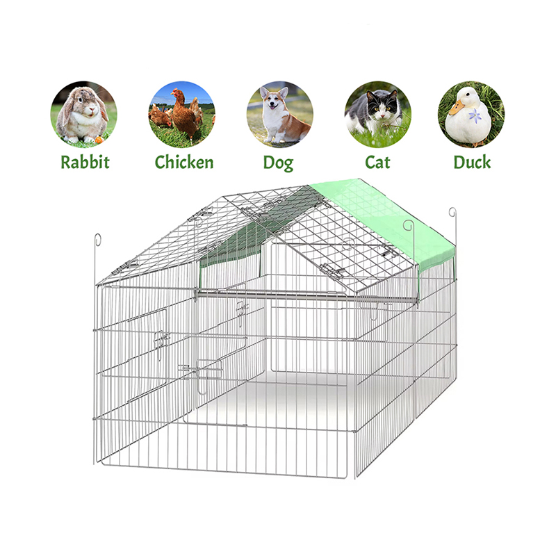 UVカバー付きの屋外折りたたみ式鶏肉フェンスワイヤーチキンコープ UVカバー付きの屋外折りたたみ式鶏肉フェンスワイヤーチキンコープ