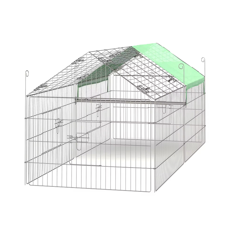 UVカバー付きの屋外折りたたみ式鶏肉フェンスワイヤーチキンコープ UVカバー付きの屋外折りたたみ式鶏肉フェンスワイヤーチキンコープ