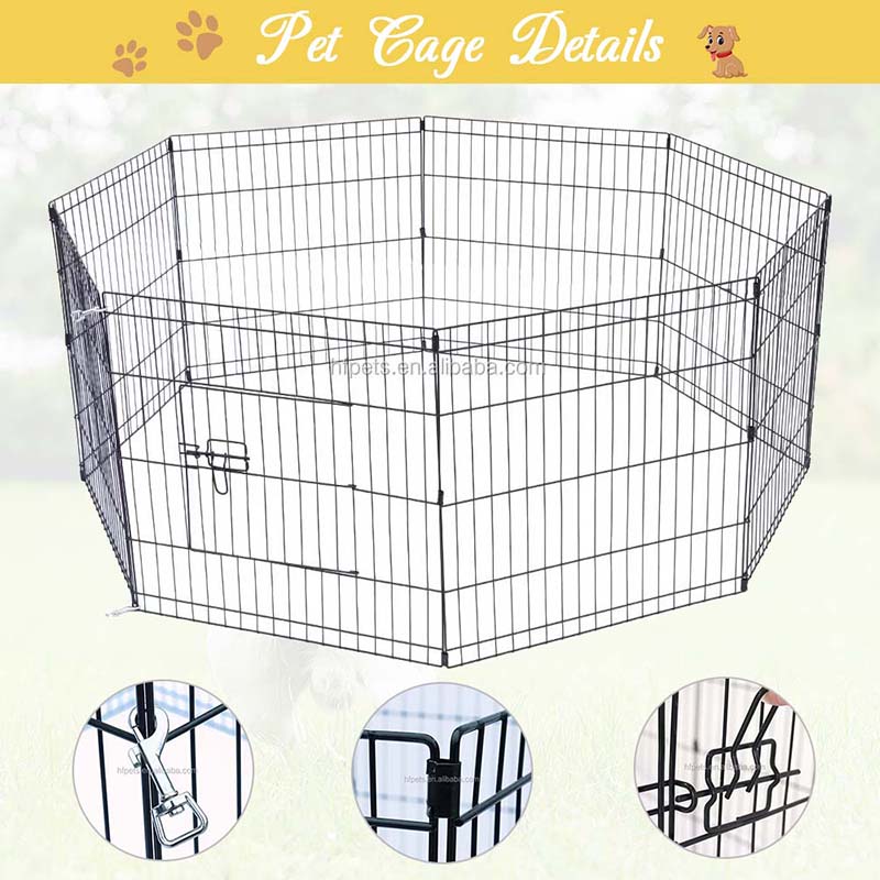 8パネルの金属ペットフェンス折りたたみ式ワイヤードッグ 8パネルの金属ペットフェンス折りたたみ式ワイヤードッグ