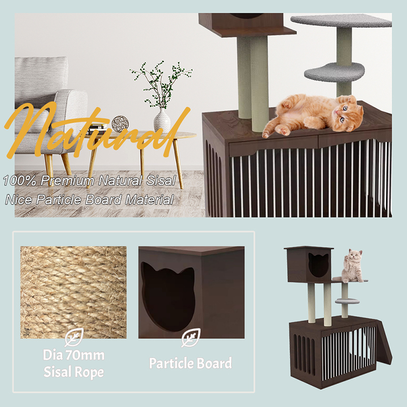 ウッドキャットタワーコンドミニアムクライミングフレーム屋内猫の木 ウッドキャットタワーコンドミニアムクライミングフレーム屋内猫の木