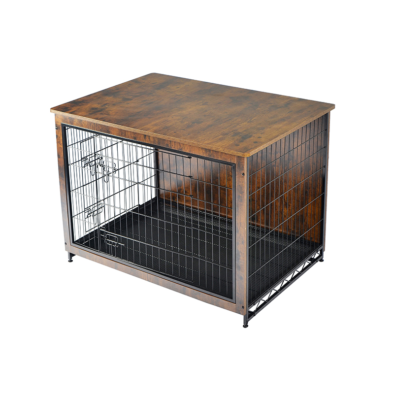 屋内木製家具スタイルの金属犬のケージ 屋内木製家具スタイルの金属犬のケージ