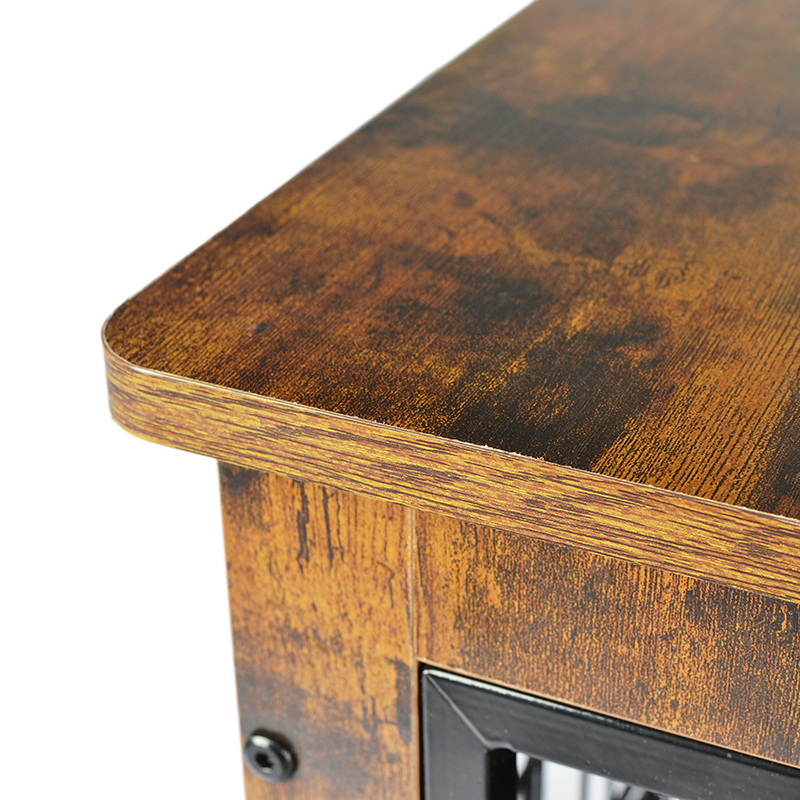 屋内木製家具スタイルの金属犬のケージ 屋内木製家具スタイルの金属犬のケージ