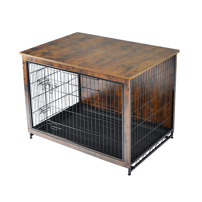 屋内木製家具スタイルの金属犬のケージ 屋内木製家具スタイルの金属犬のケージ