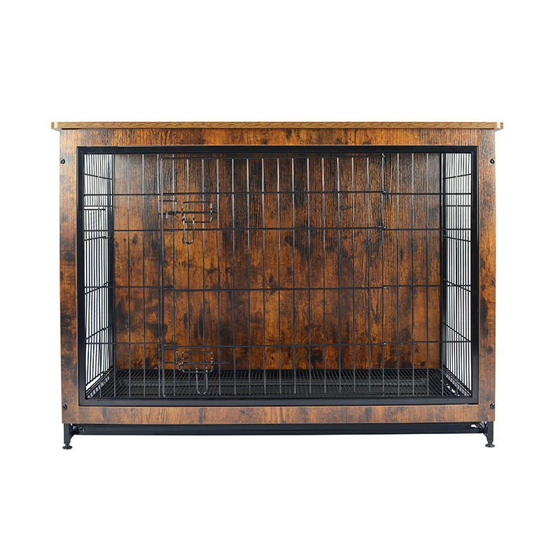 屋内木製家具スタイルの金属犬のケージ 屋内木製家具スタイルの金属犬のケージ