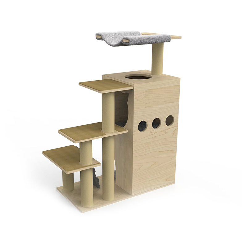 木製タワーのコンドミニアム猫の木の登山フレームサイザルスクラッチポスト付き 木製タワーのコンドミニアム猫の木の登山フレームサイザルスクラッチポスト付き