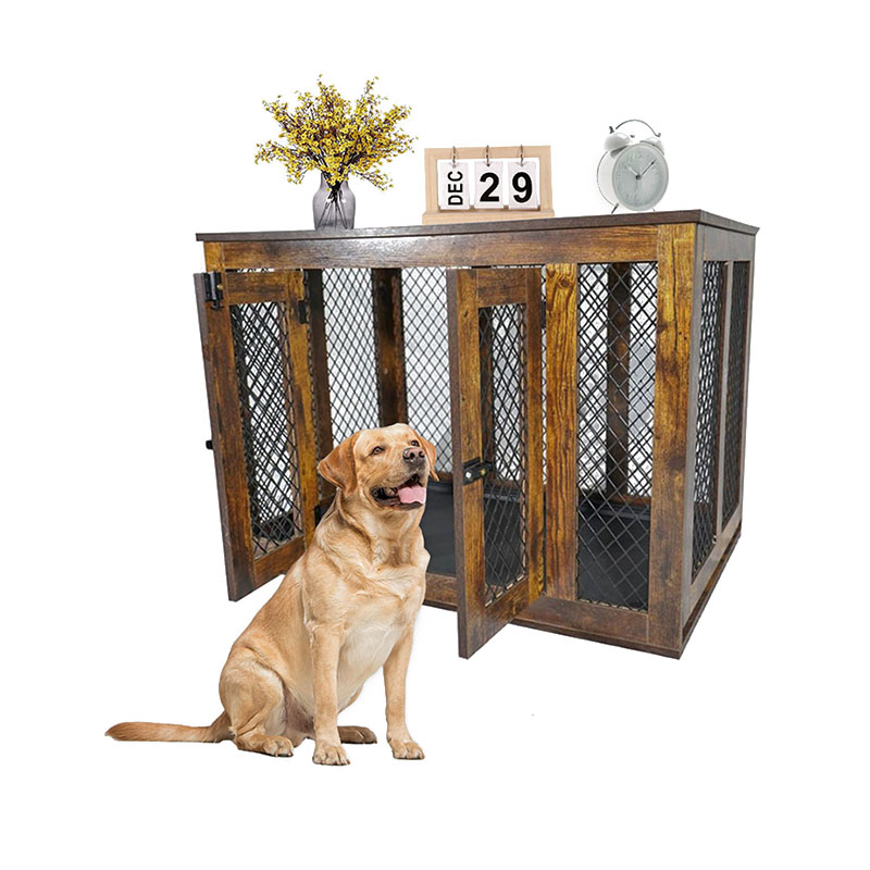 屋内家具スタイルの木製金属大型犬のケージ 屋内家具スタイルの木製金属大型犬のケージ