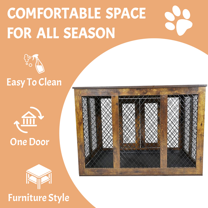 屋内家具スタイルの木製金属大型犬のケージ 屋内家具スタイルの木製金属大型犬のケージ