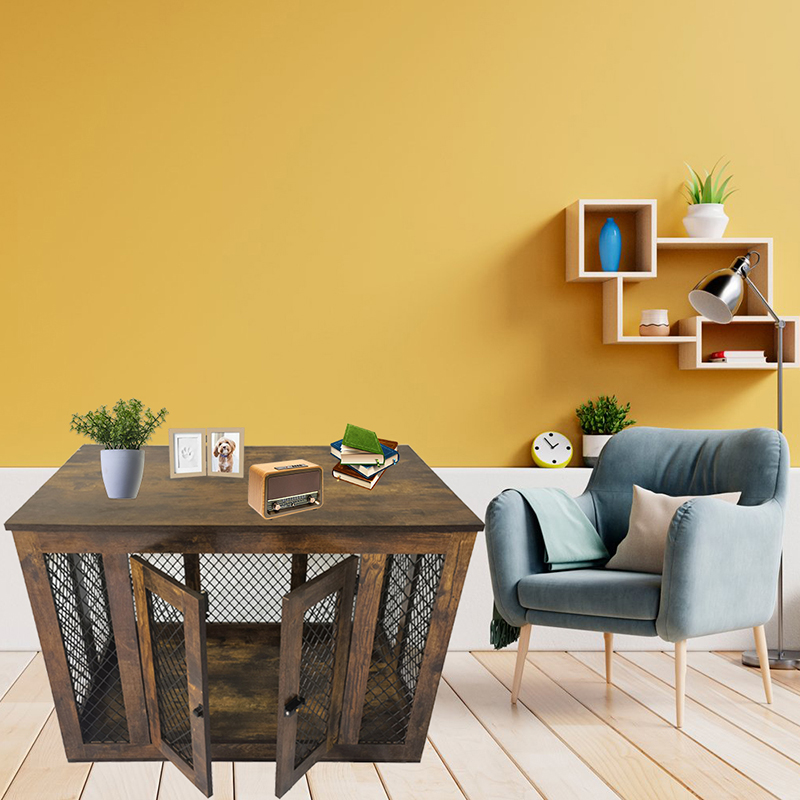 屋内家具スタイルの木製金属大型犬のケージ 屋内家具スタイルの木製金属大型犬のケージ