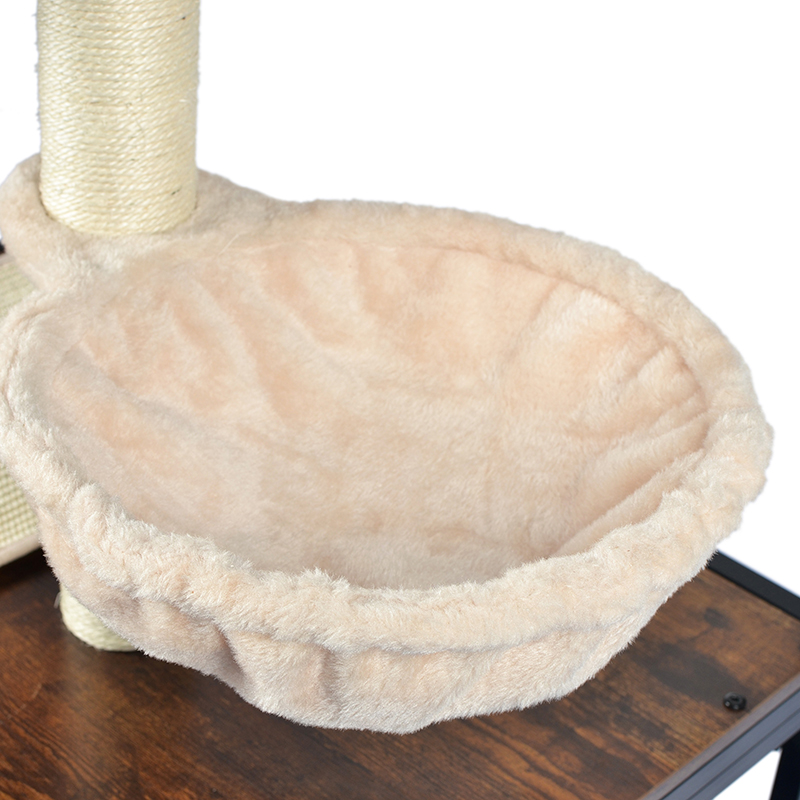 ハンモック付きモダンウッド&メタルキャットツリー屋内タワーコンドミニアム ハンモック付きモダンウッド&メタルキャットツリー屋内タワーコンドミニアム