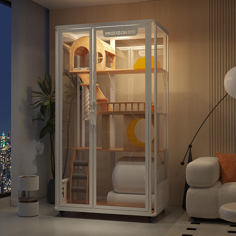 パノラマ屋内ヴィラタワーマルチフィーチャー木製猫ケージエンクロージャーキャビネット パノラマ屋内ヴィラタワーマルチフィーチャー木製猫ケージエンクロージャーキャビネット