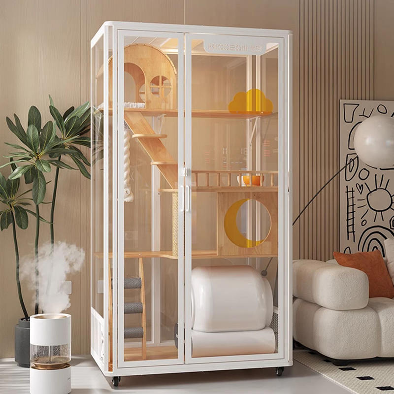 パノラマ屋内ヴィラタワーマルチフィーチャー木製猫ケージエンクロージャーキャビネット パノラマ屋内ヴィラタワーマルチフィーチャー木製猫ケージエンクロージャーキャビネット