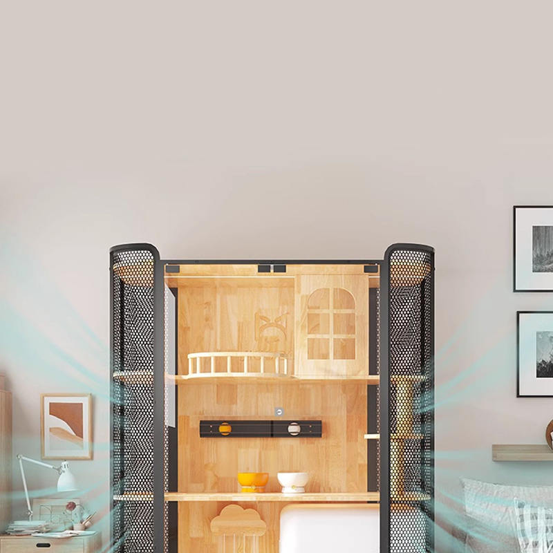 ラバーウッドキャットハウスキャビネットパノラマヴィラケージ ラバーウッドキャットハウスキャビネットパノラマヴィラケージ