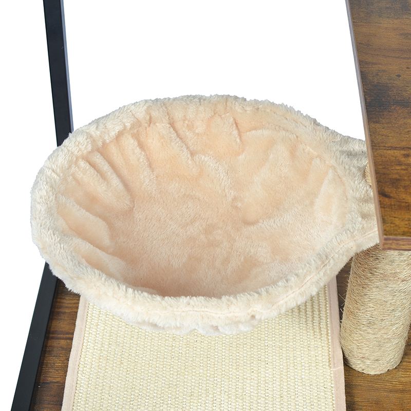 屋内猫のタワーコンドミニアムの猫の木とハンモックとゴミのキャビネット 屋内猫のタワーコンドミニアムの猫の木とハンモックとゴミのキャビネット