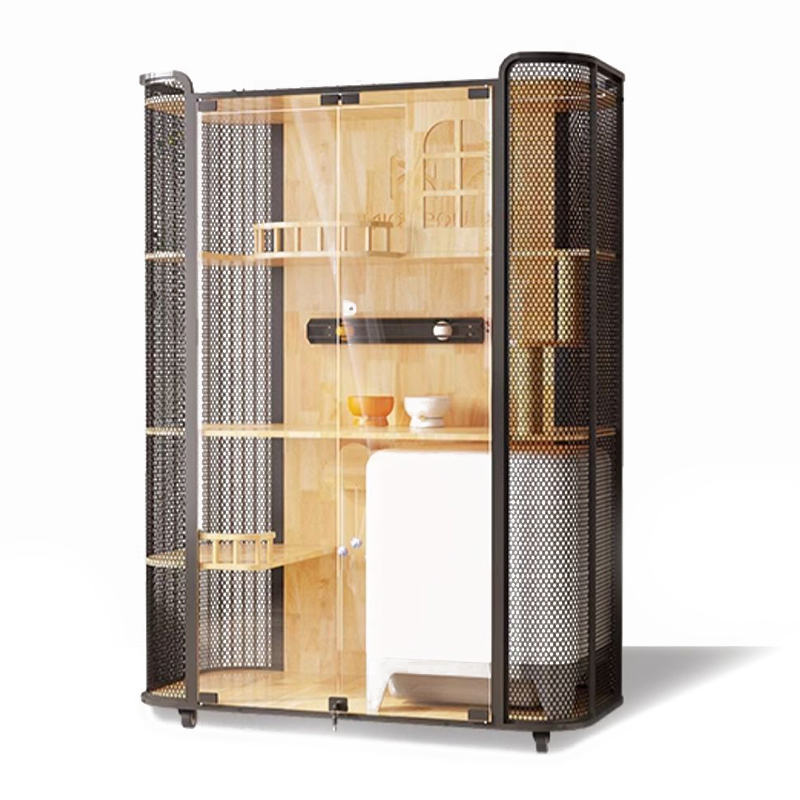 ラバーウッドキャットハウスキャビネットパノラマヴィラケージ ラバーウッドキャットハウスキャビネットパノラマヴィラケージ