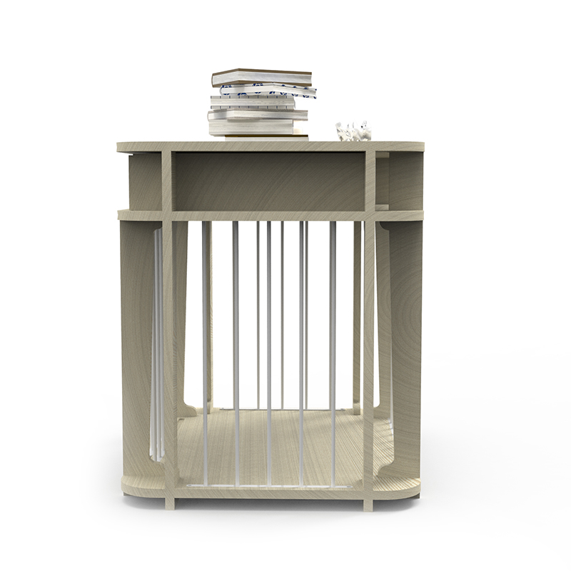 ベージュモダン屋内家具スタイルの木材金属犬のケージ ベージュモダン屋内家具スタイルの木材金属犬のケージ