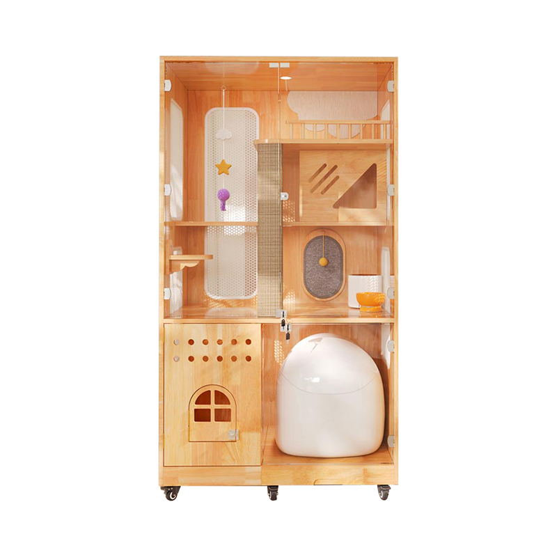 パノラマ屋内ヴィラケージソリッドウッドキャットハウスエンクロージャー パノラマ屋内ヴィラケージソリッドウッドキャットハウスエンクロージャー